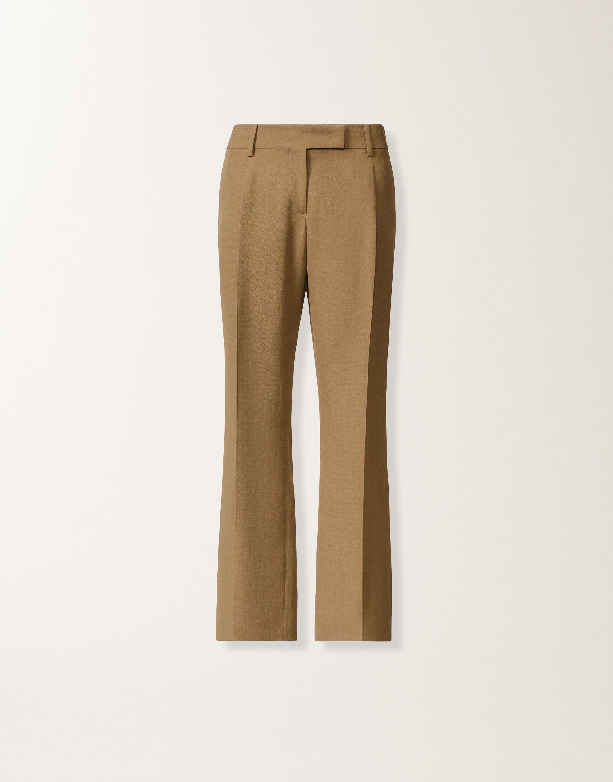 Fabiana Filippi Pantalone in fluido di lino e viscosa, fango FANGO PAD276F805M1500000