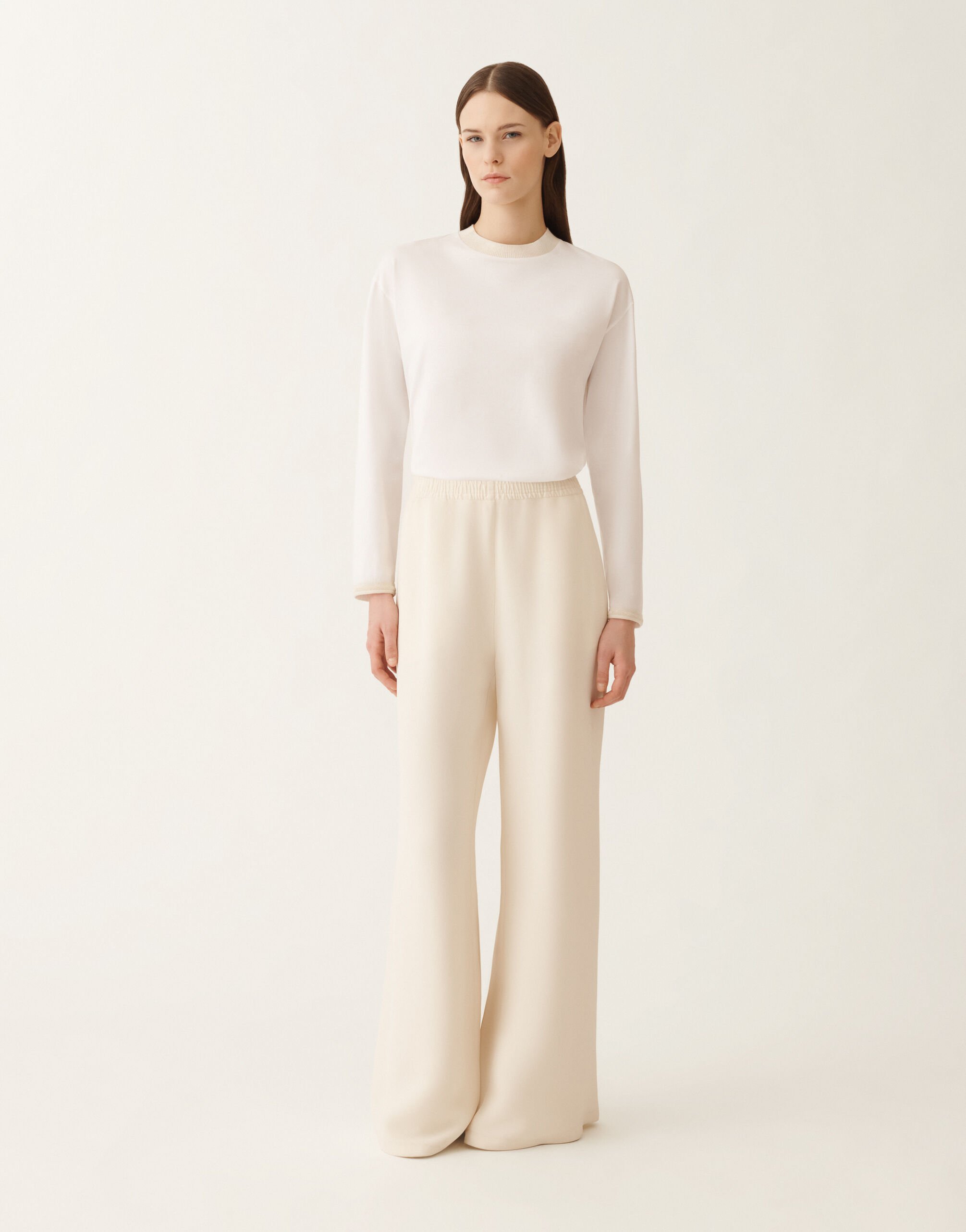Fabiana Filippi Amelia Hose aus Cady, Butterfarbe Weiß PAD225F291D8700000