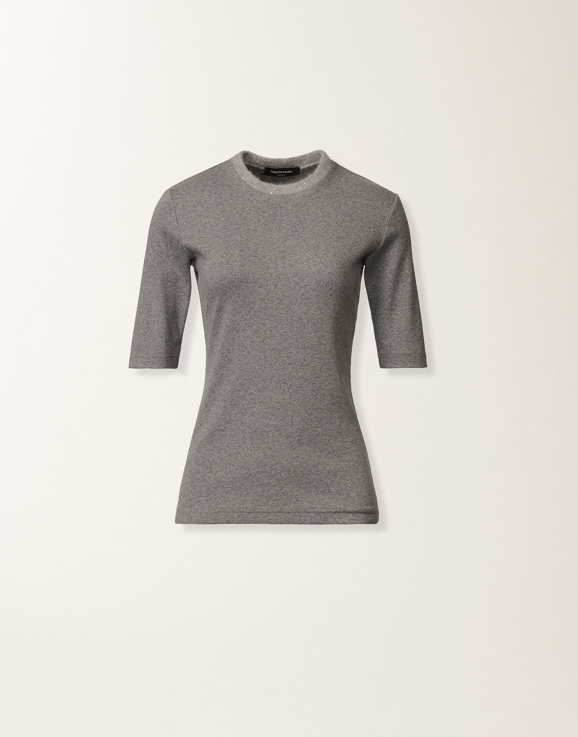 Fabiana Filippi T-shirt en jersey, gris rocheux GRIS JED215F129L5810000