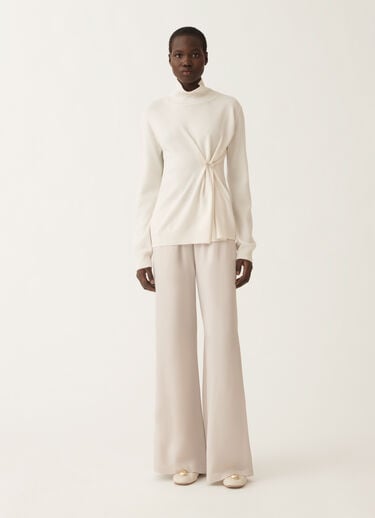 Fabiana Filippi Maglia in Platinum, rafia BIANCO MAD215F058L5170000