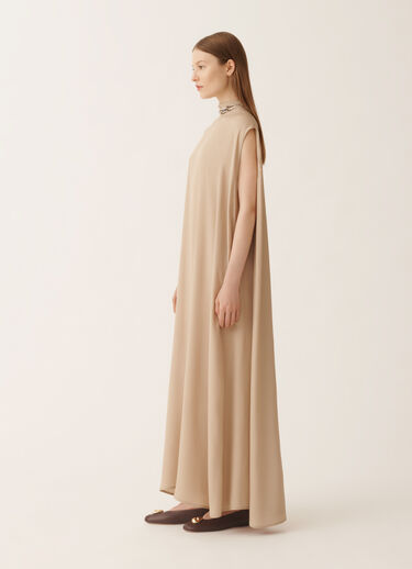 Fabiana Filippi Dress in enver satin, birch Beige ABD225F632L6820000