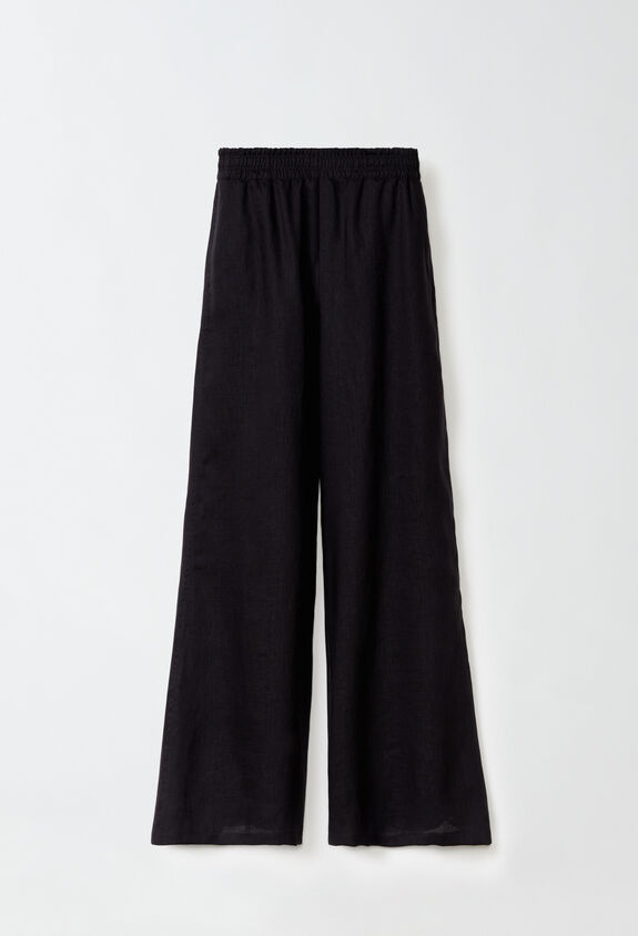 Fabiana Filippi Pantalon de jogging en toile de lin, noir NOIR PAD274F284D6610000