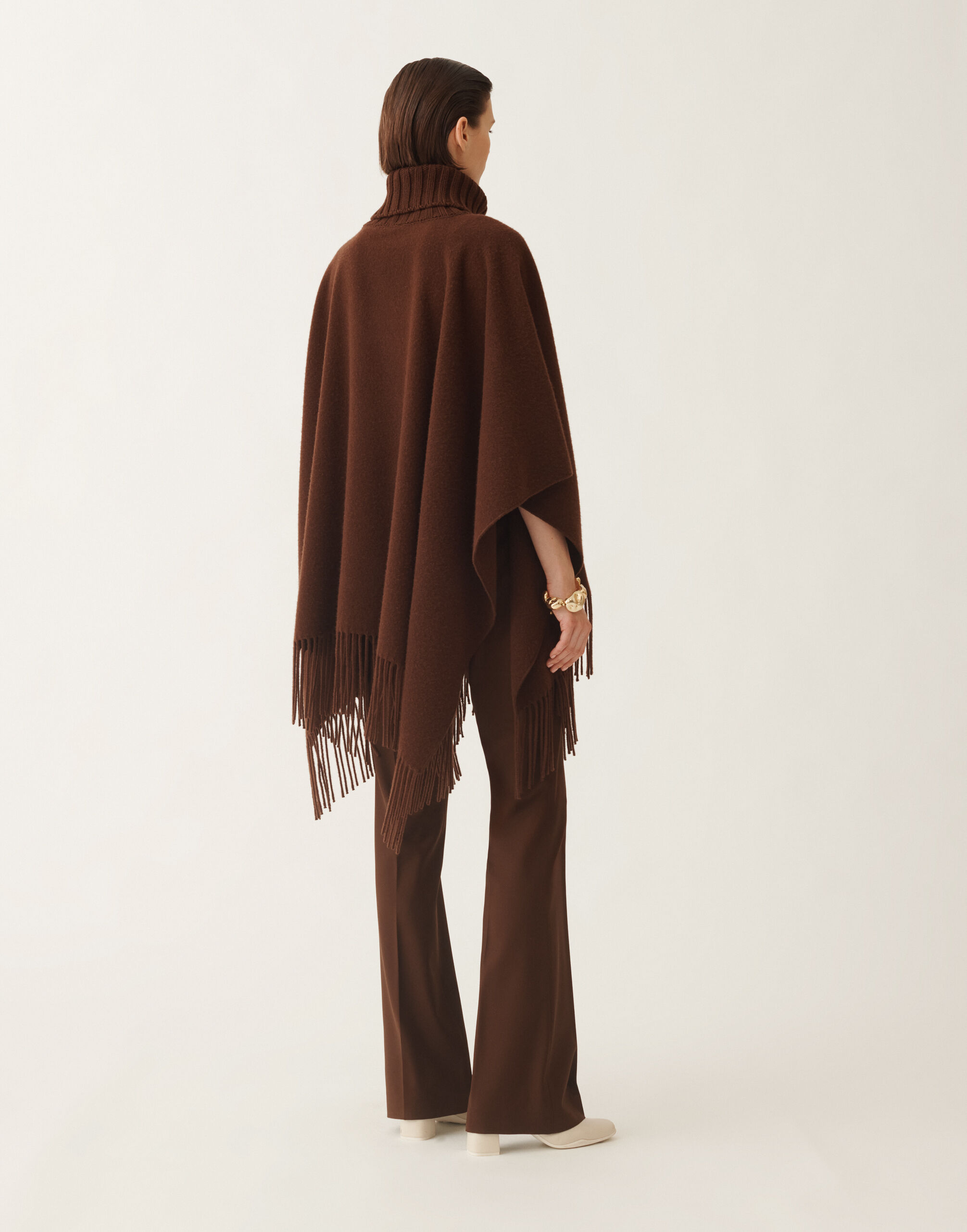 Fabiana Filippi Cape in Platin, Ebenholz Braun SAD215A802L8420000