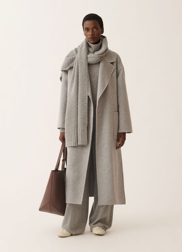 Fabiana Filippi Double-faced wool and cashmere coat, rock Grey CTD225F680L6390000
