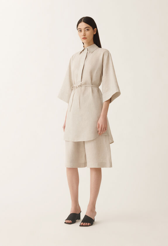 Fabiana Filippi Linen canvas tunic, greige GREIGE CAD275F650L3770000