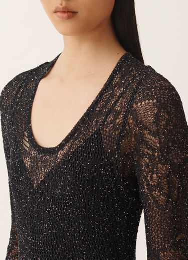 Fabiana Filippi Vestido en micro lentejuelas azul medianoche AZUL MEDIANOCHE ABD276F606D8640000