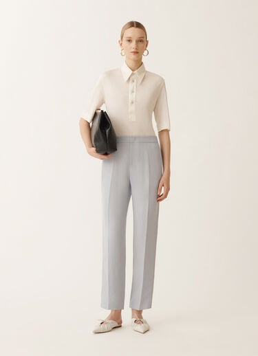 Fabiana Filippi Montefalco linen and viscose trousers, mauve LAVENDER PAD275F326L3100000