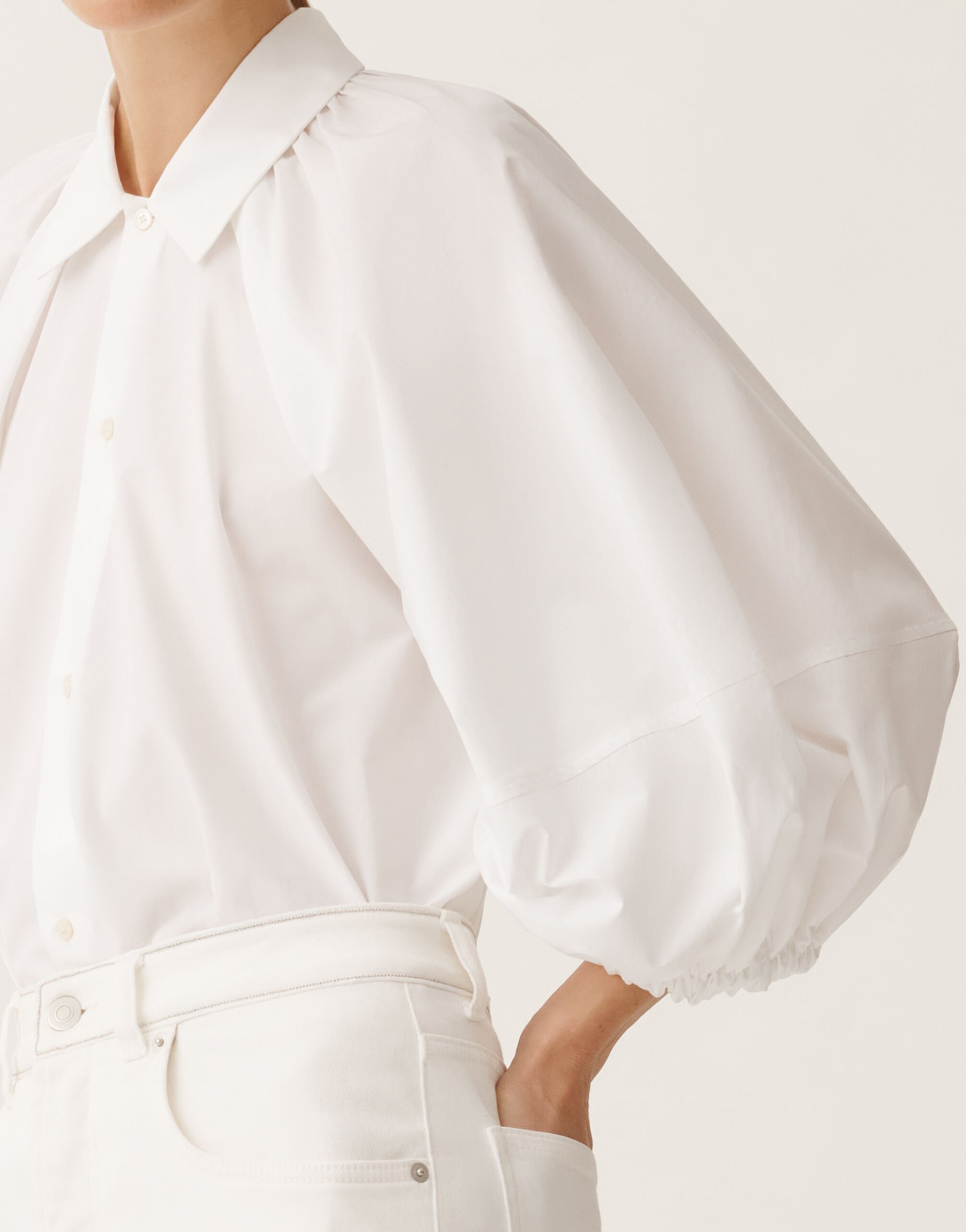 Fabiana Filippi Popelinebluse, optisches Weiß WEISS CAD275F756D6500000