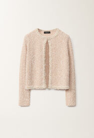 Fabiana Filippi Tweed-effect jacket, dusty pink and citrine PINK MAD265F139L1670000