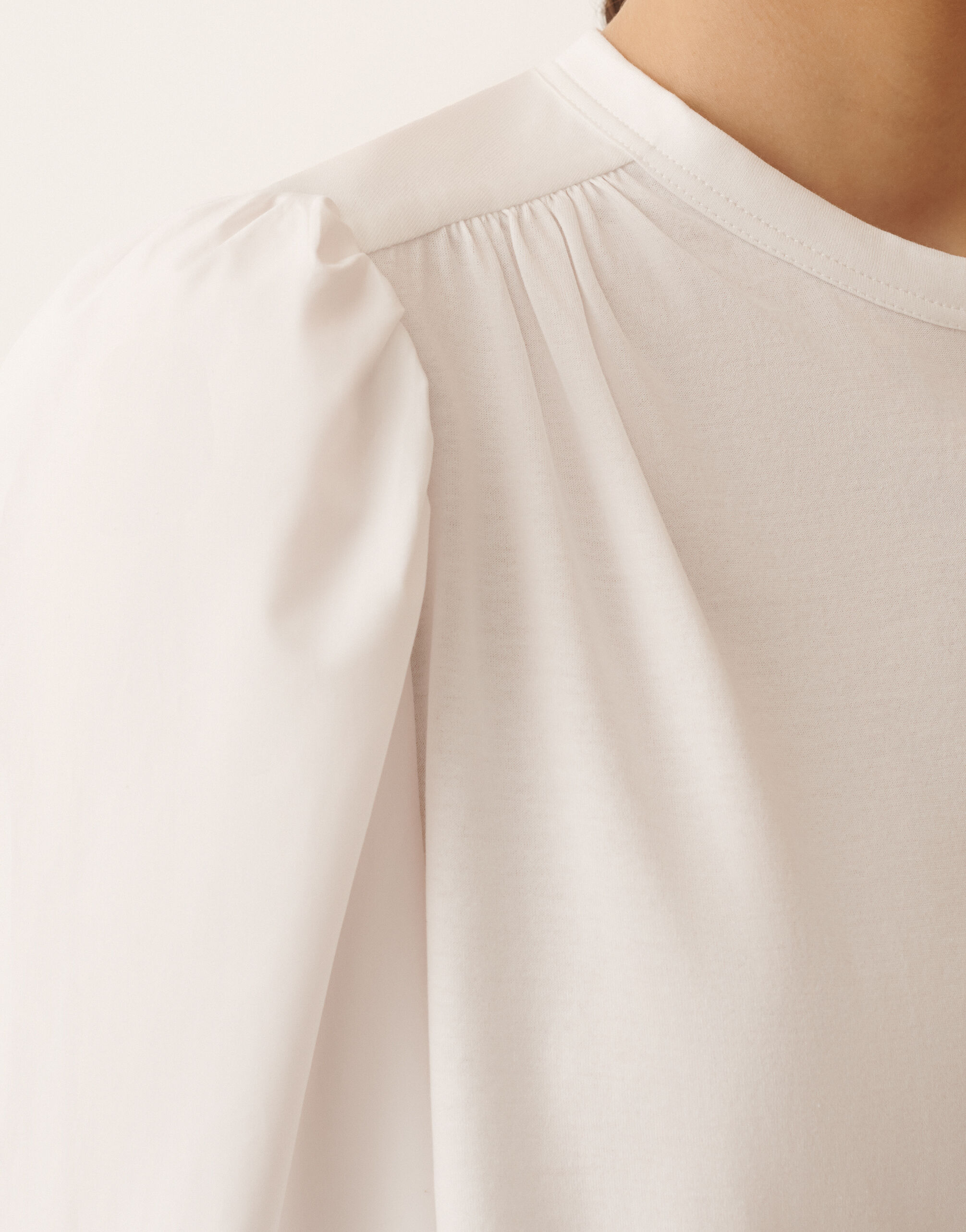 Optical white jersey T-shirt for Women | Fabiana Filippi®