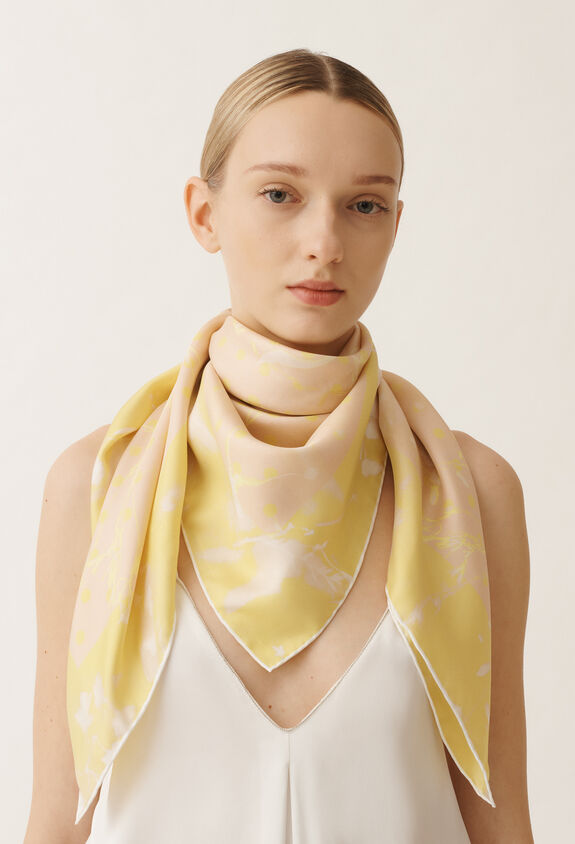 Fabiana Filippi Tuch mit Print Tilia aus Seide ROSA SAD265A965L2080000