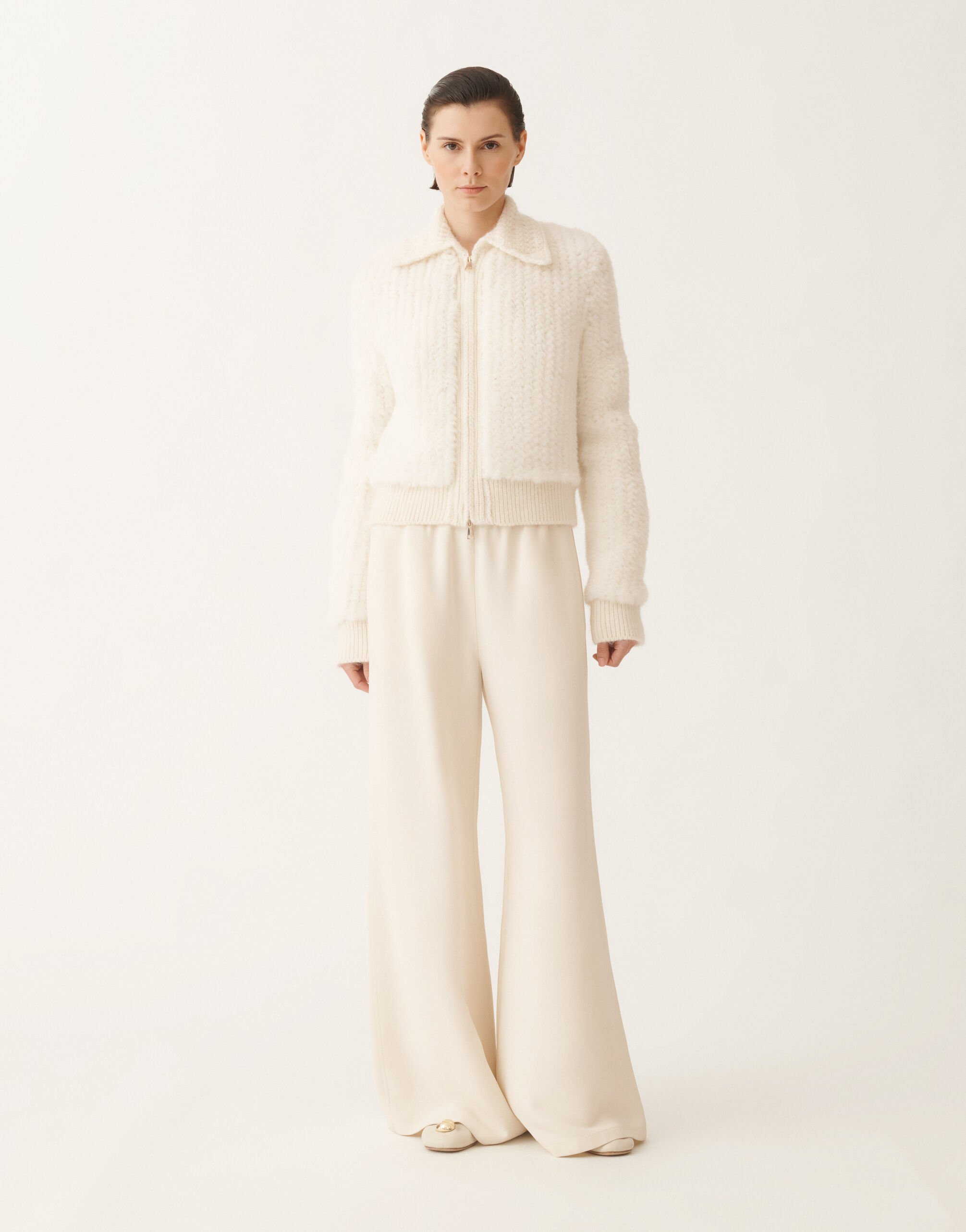 Fabiana Filippi Mink cardigan, white White PLD225F277L6460000