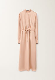 Fabiana Filippi Langes Blusenkleid aus Satin in Viskose, blush ROSA ABD265F206D6230000