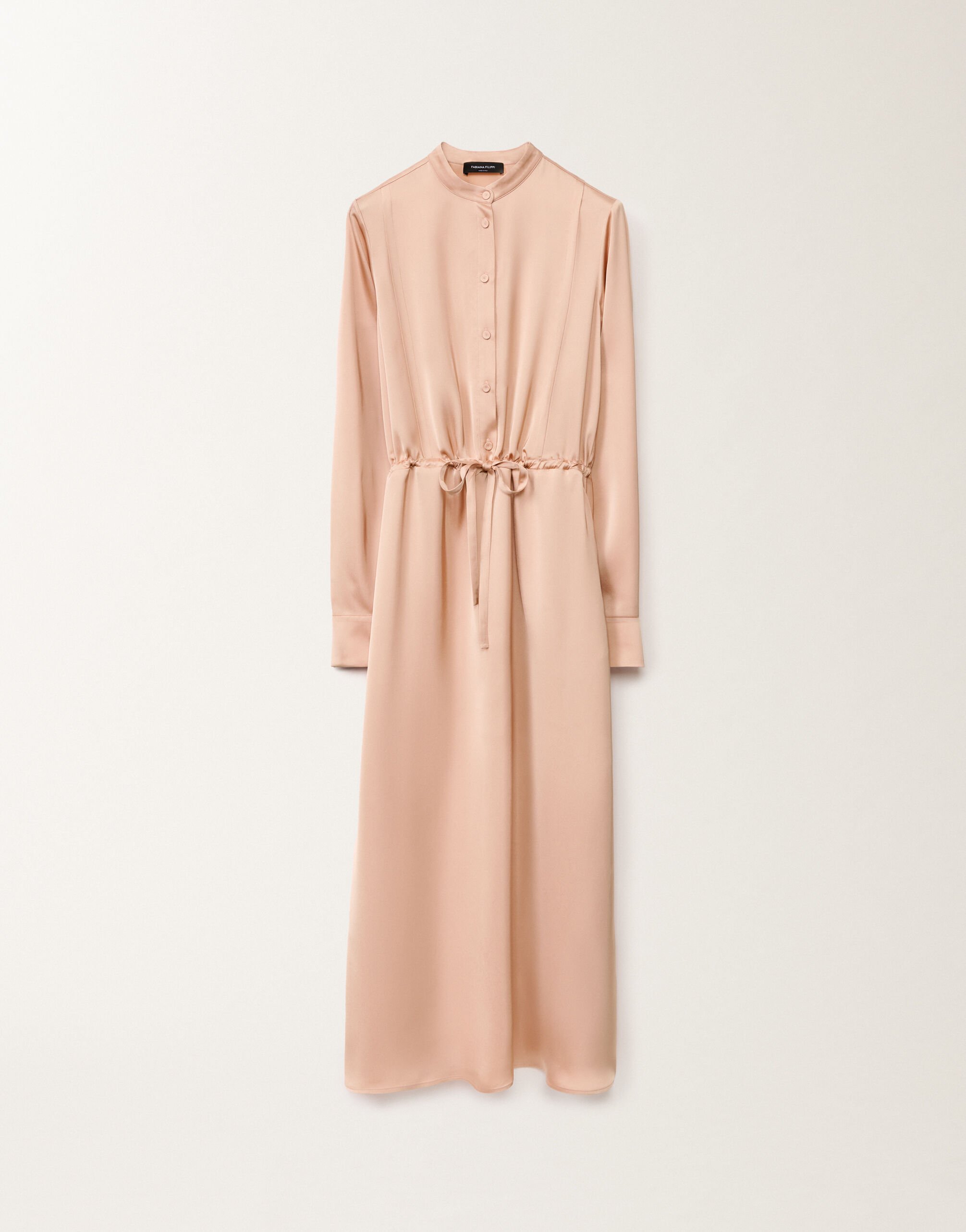 Fabiana Filippi Langes Blusenkleid aus Satin in Viskose, blush ROSA ABD265F206D6230000