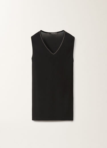 Fabiana Filippi Stretch sablé vest top, black BLACK TPD265F773L2350000