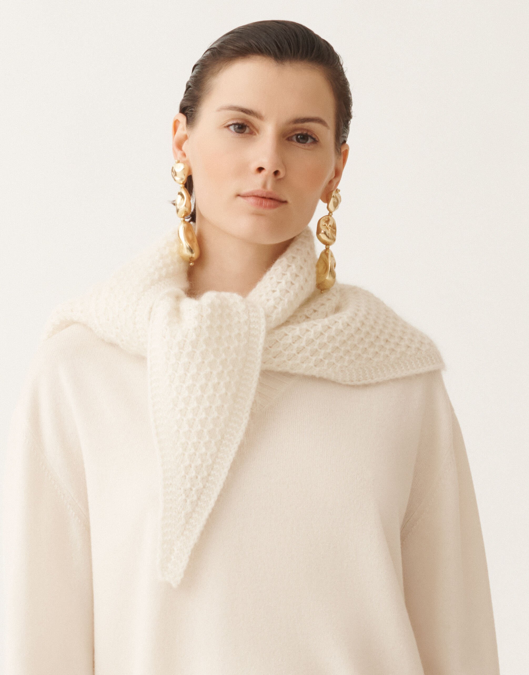 Fabiana Filippi Foulard aus Platinum-Mohair, Rafia Rosa SAD215A919L5510000