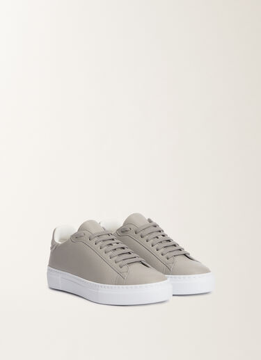 Fabiana Filippi Sneakers aus Leder mit Struktur, steingrau GRAU ASD265A939L2650000