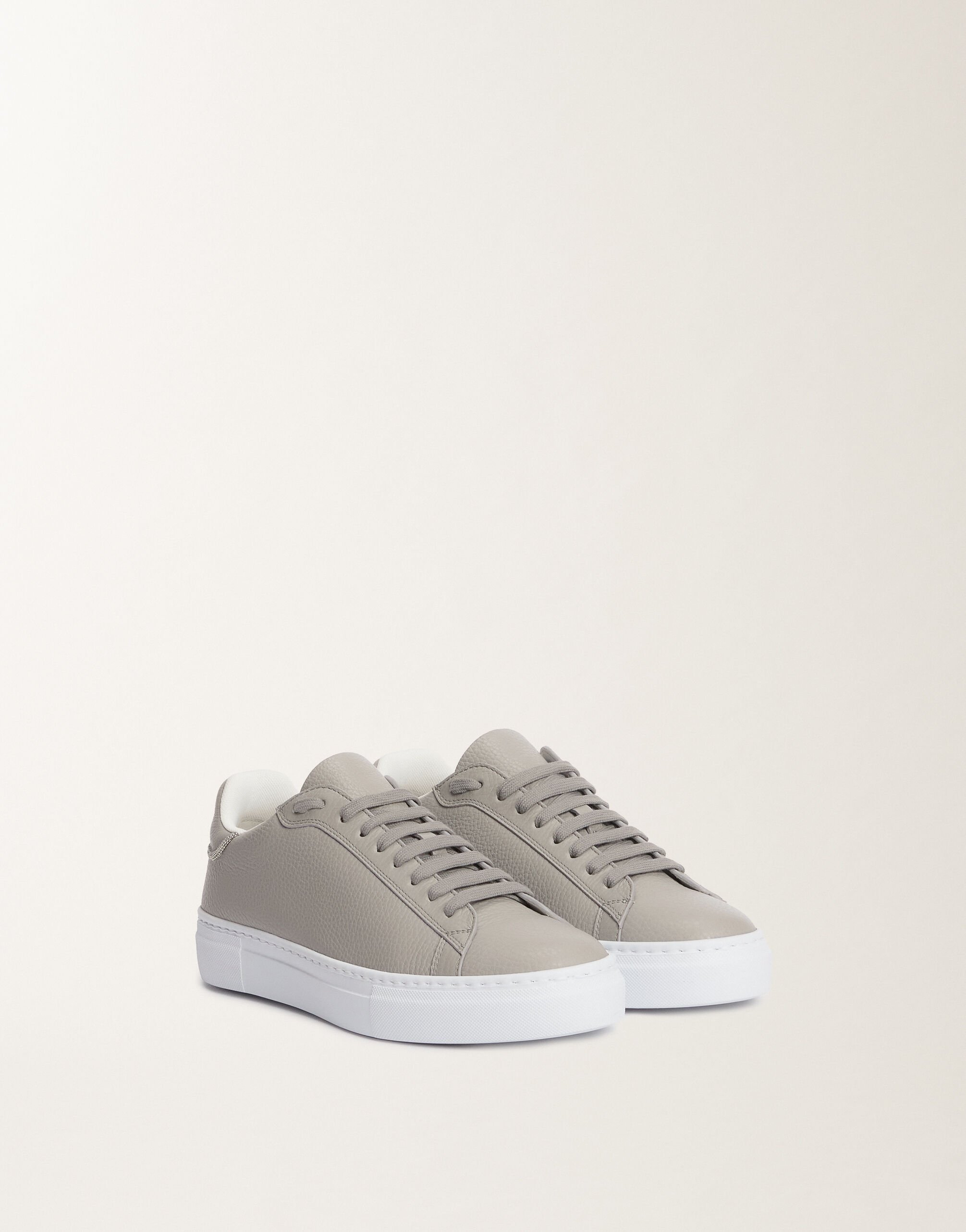 Fabiana Filippi Sneakers aus Leder mit Struktur, steingrau GRAU ASD265A939L2650000