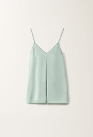 Fabiana Filippi Viscose satin lingerie top, aqua green AQUAGREEN TPD275F609L4530000