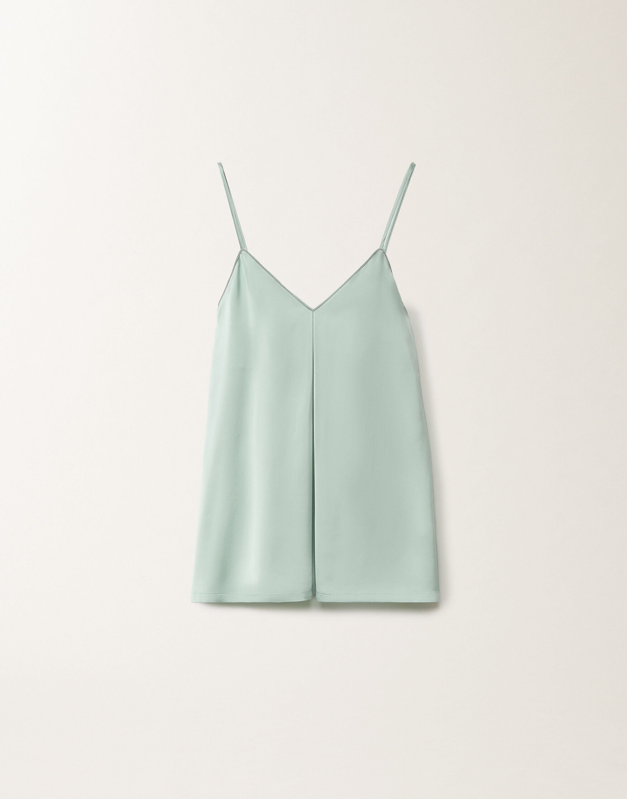Fabiana Filippi Viscose satin lingerie top, aqua green AQUAGREEN TPD275F609L4530000
