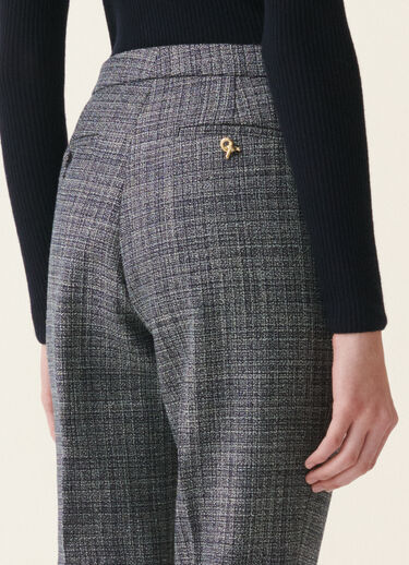 Fabiana Filippi Pantalon Montefalco en mouliné, bleu nuit Bleu nuit PAD216F326D9830000