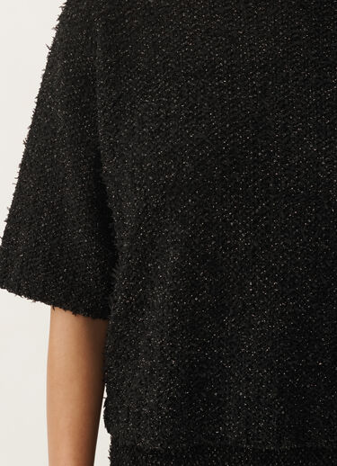Fabiana Filippi Tweed-effect T-shirt, black BLACK MAD265F123L1670000