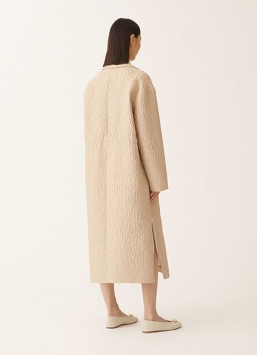 Fabiana Filippi Embossed jacquard coat, cord Beige CTD225F715D9270000