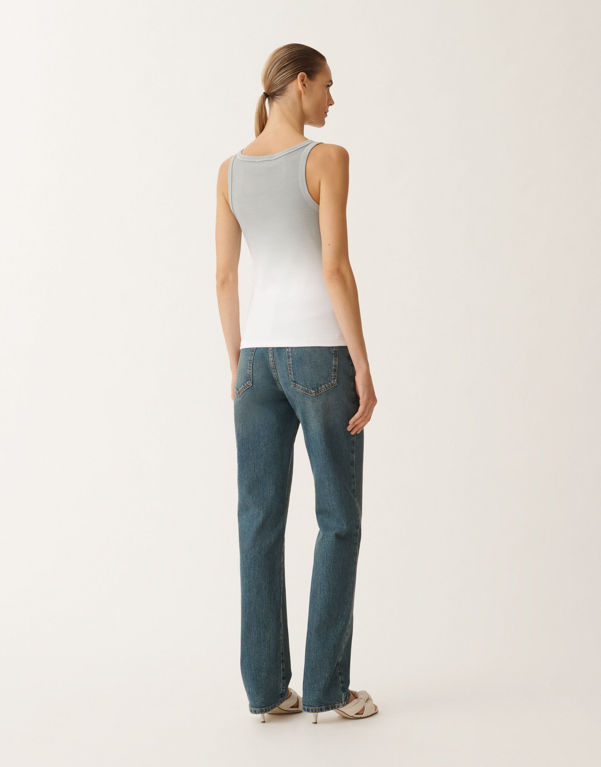 Fabiana Filippi Gradient-print jersey tank top, ash GREY JED265F150L2870000