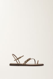 Fabiana Filippi Flat sandal in nappa leather, mud MUD ASD276A866M0760000