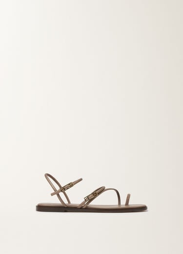 Fabiana Filippi Flat sandal in nappa leather, mud MUD ASD276A866M0760000