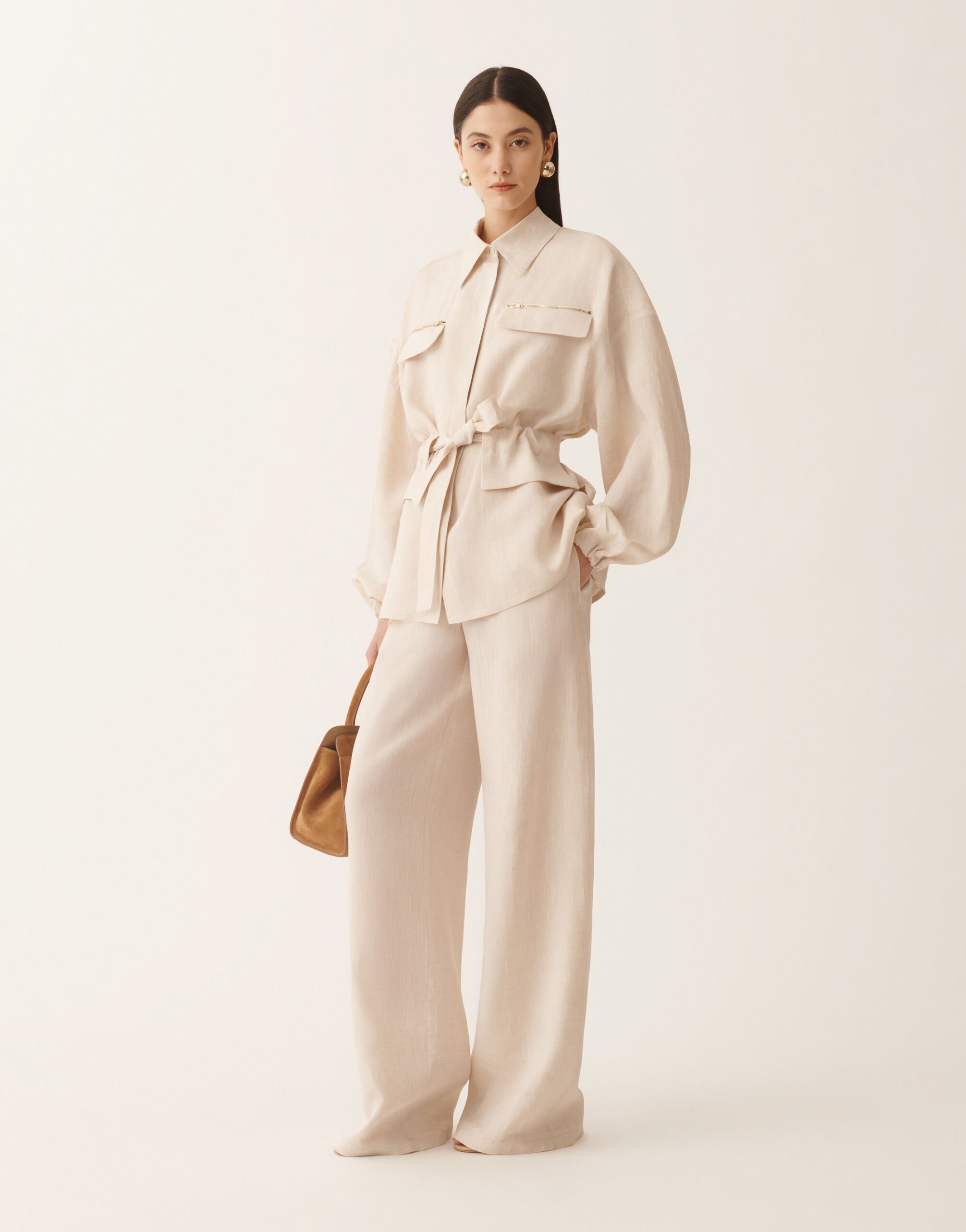 Feldjacke aus Leinen-Canvas, naturfarben Fabiana Filippi Feldjacke aus Leinen-Canvas, naturfarben NATÜRLICH GCD276F694D8350000