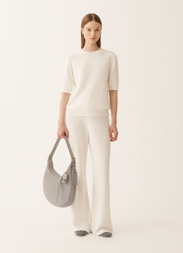 Fabiana Filippi White cotton and linen sweater with sequins White MAD266F490D2730000