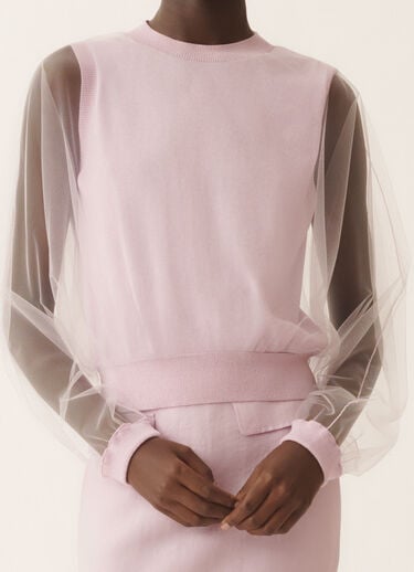 Fabiana Filippi Pullover aus Wolle und Baumwolle, in Lila-Rosa Fliederrosa MAD266F009L9130000