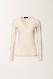 Fabiana Filippi Jersey T-shirt, butter WHITE JED215F130L5770000