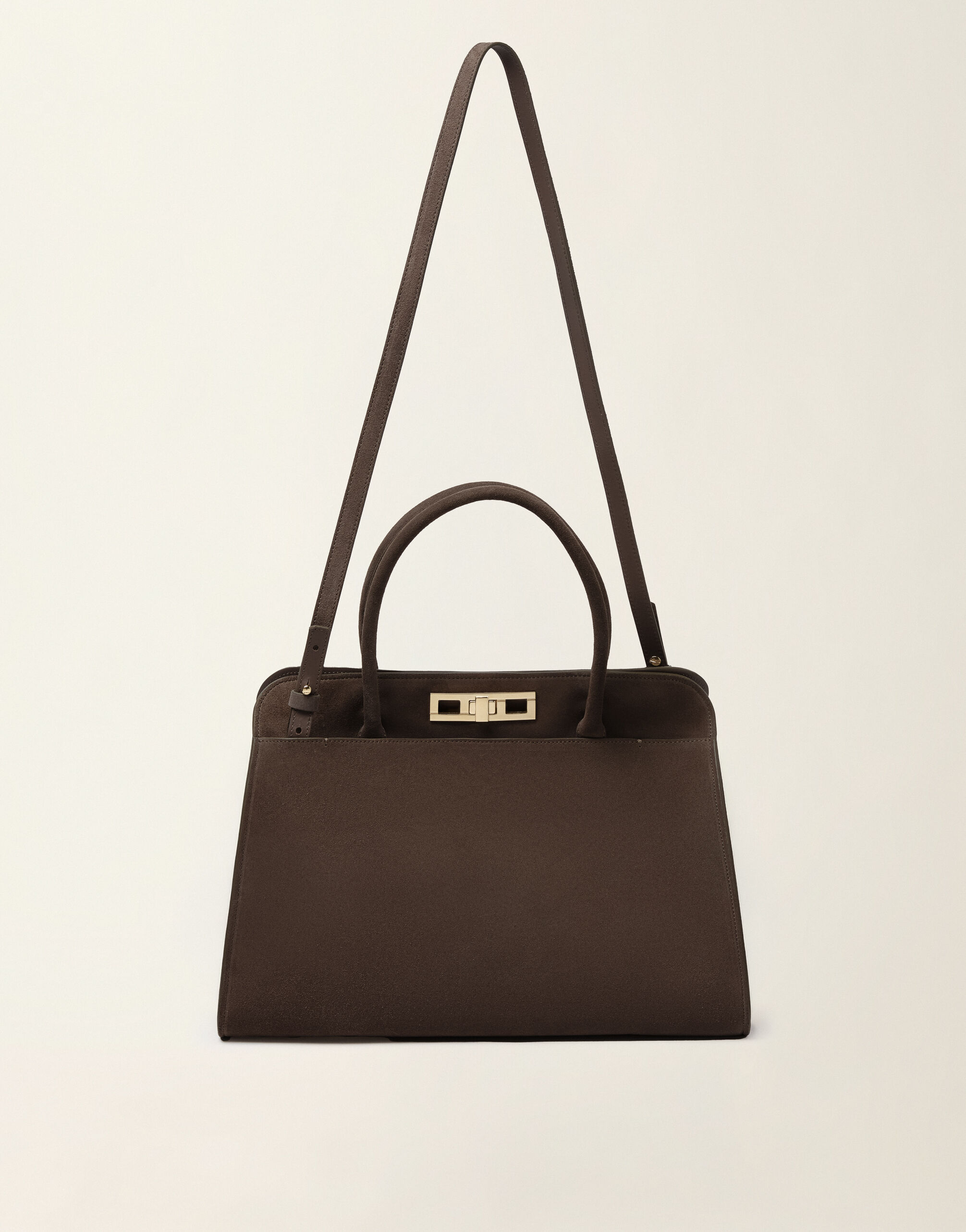 Grand sac à main en daim, ébène Fabiana Filippi Grand sac à main en daim, ébène ébène BGD216A851M5000000