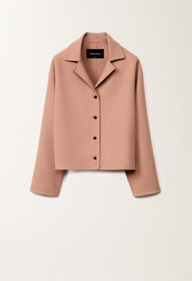 Fabiana Filippi Double wool jacket, blush WHITE CTD265F225D8040000