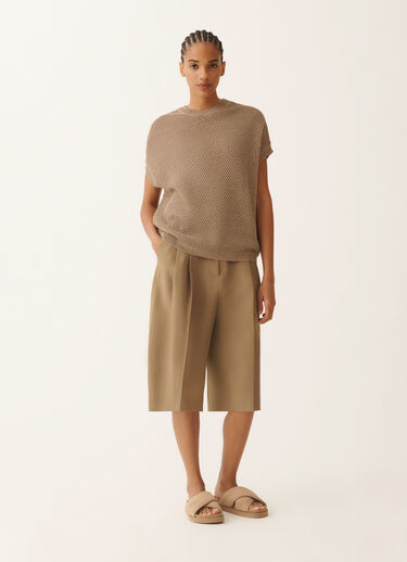 Fabiana Filippi Cappa in cotone organico con viscosa brillante, fango FANGO MAD276F495M1330000