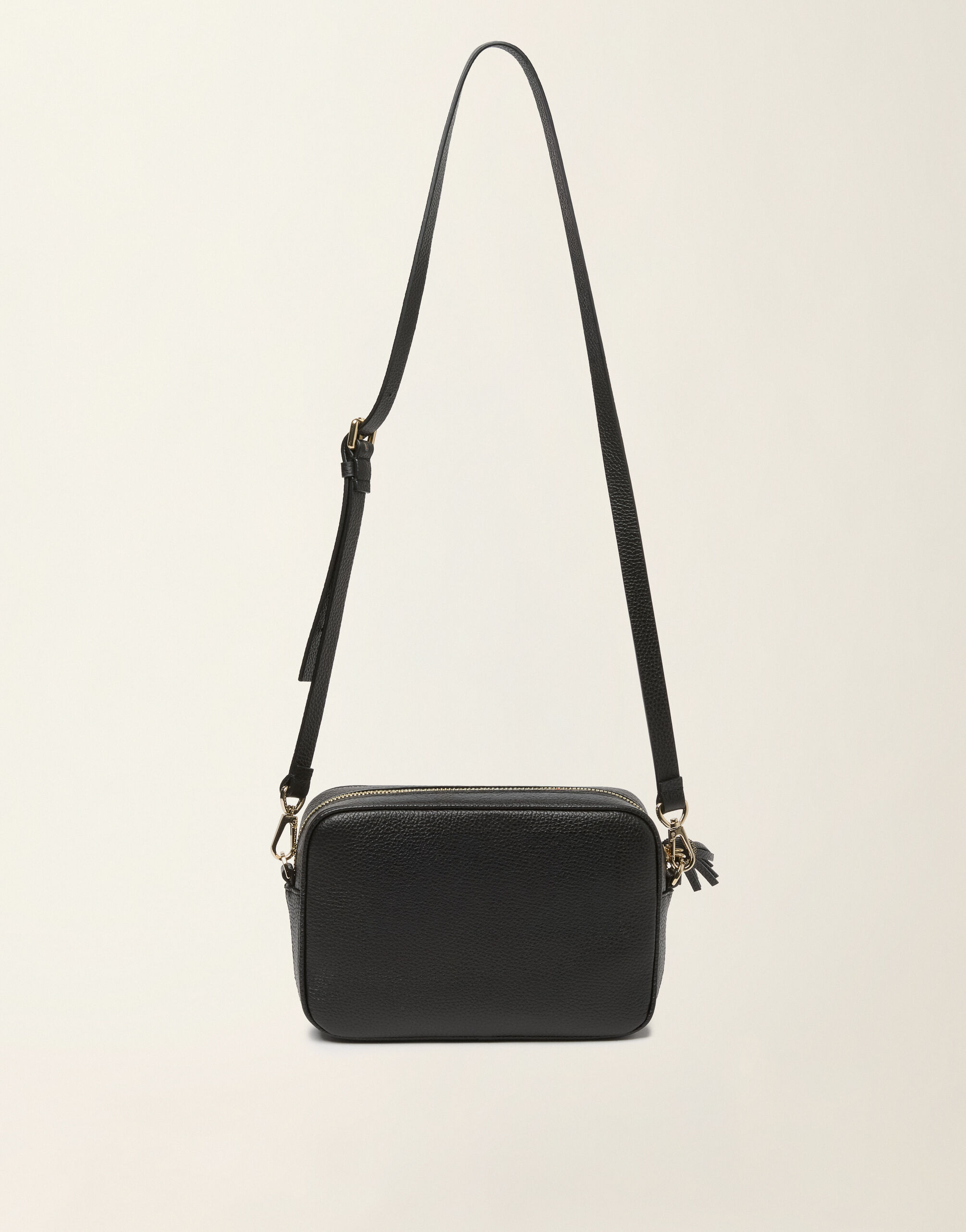 Fabiana Filippi Camera Bag aus genarbtem Leder, Schwarz Schwarz BGD226A802M5600000
