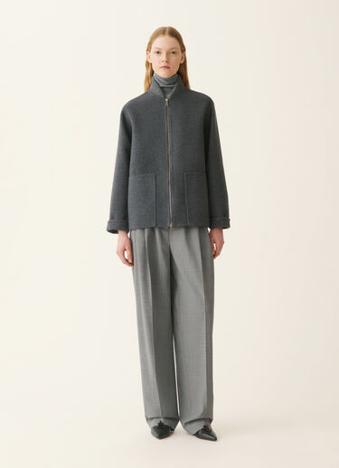 Wool and cashmere double coat, lead Fabiana Filippi Wool and cashmere double coat, lead Lead CTD226F643M4810000