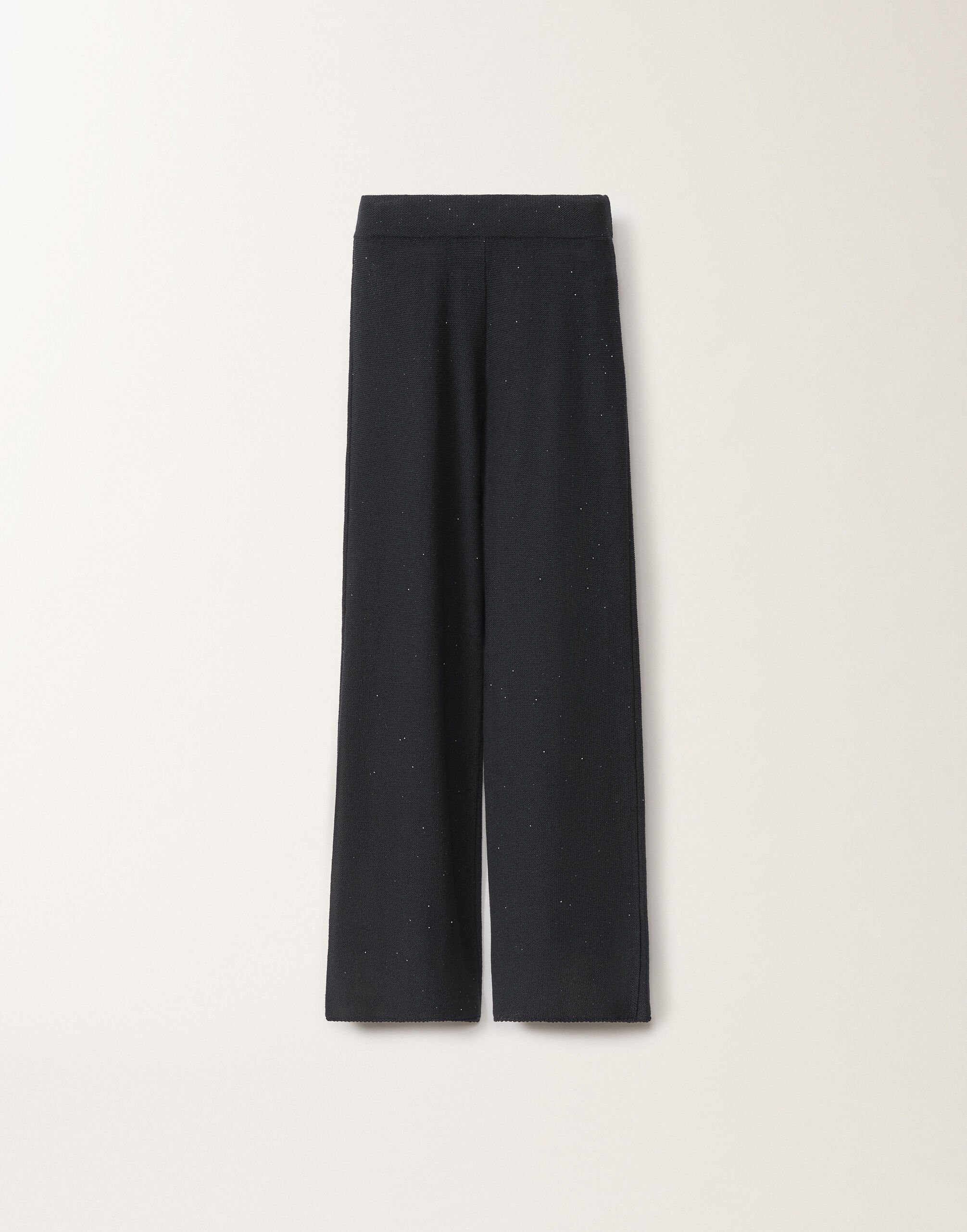 Fabiana Filippi Cotton and linen trousers with sequins, midnight blue BLUE PAD265F351D2730000