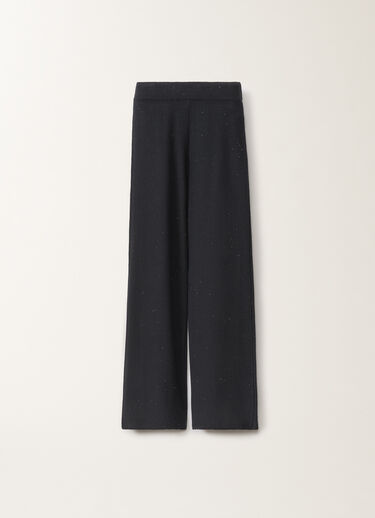 Fabiana Filippi Cotton and linen trousers with sequins, midnight blue BLUE PAD265F351D2730000