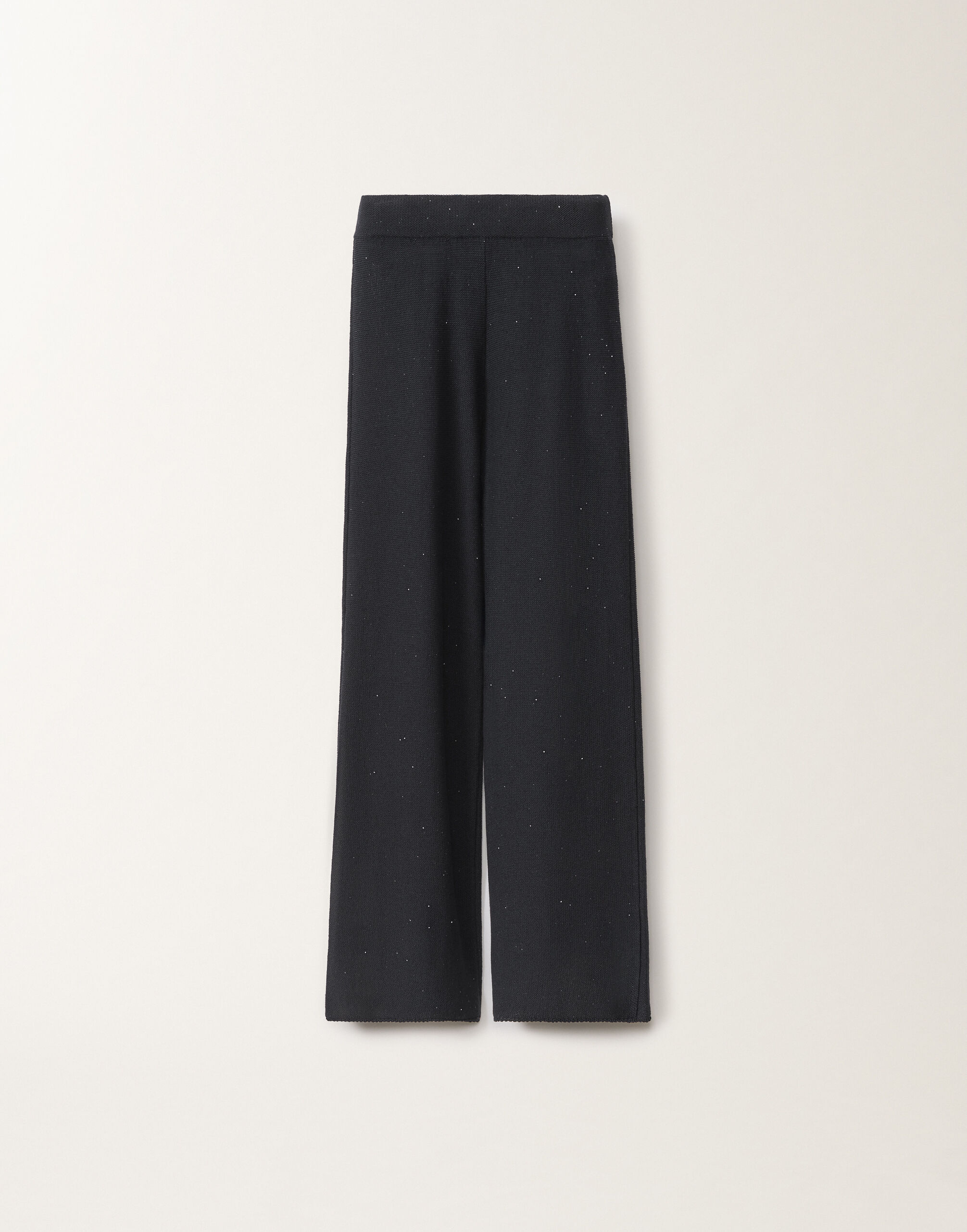 Fabiana Filippi Cotton and linen trousers with sequins, midnight blue BLUE PAD265F351D2730000