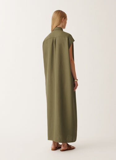 Fabiana Filippi Blusenkleid aus Leinen und Viskose, grasgrün GRÜN ABD275F655L3720000