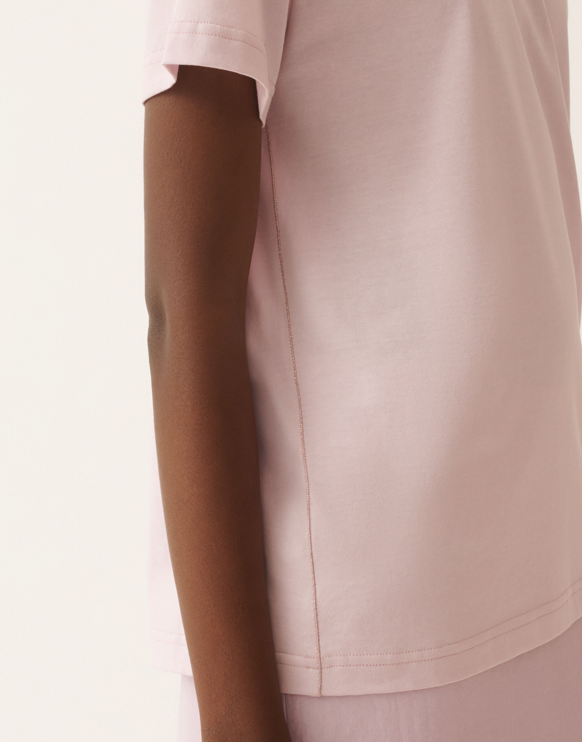 Lilac pink jersey T-shirt for Women | Fabiana Filippi®