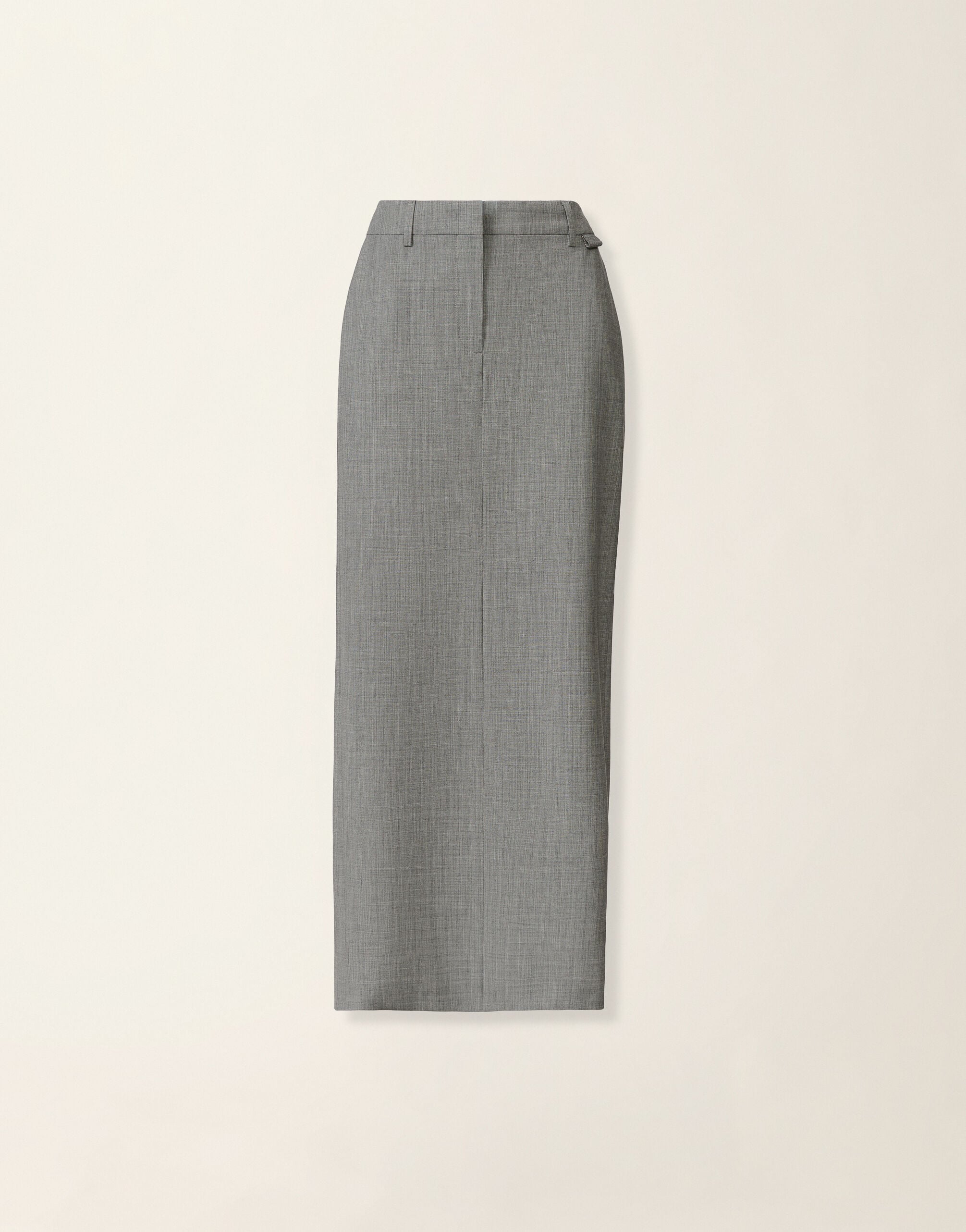 Pencil skirt in bi-stretch fresco wool, Melange Fabiana Filippi Pencil skirt in bi-stretch fresco wool, Melange Melange GND226F774M3860000