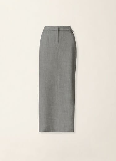 Pencil skirt in bi-stretch fresco wool, Melange Fabiana Filippi Pencil skirt in bi-stretch fresco wool, Melange Melange GND226F774M3860000