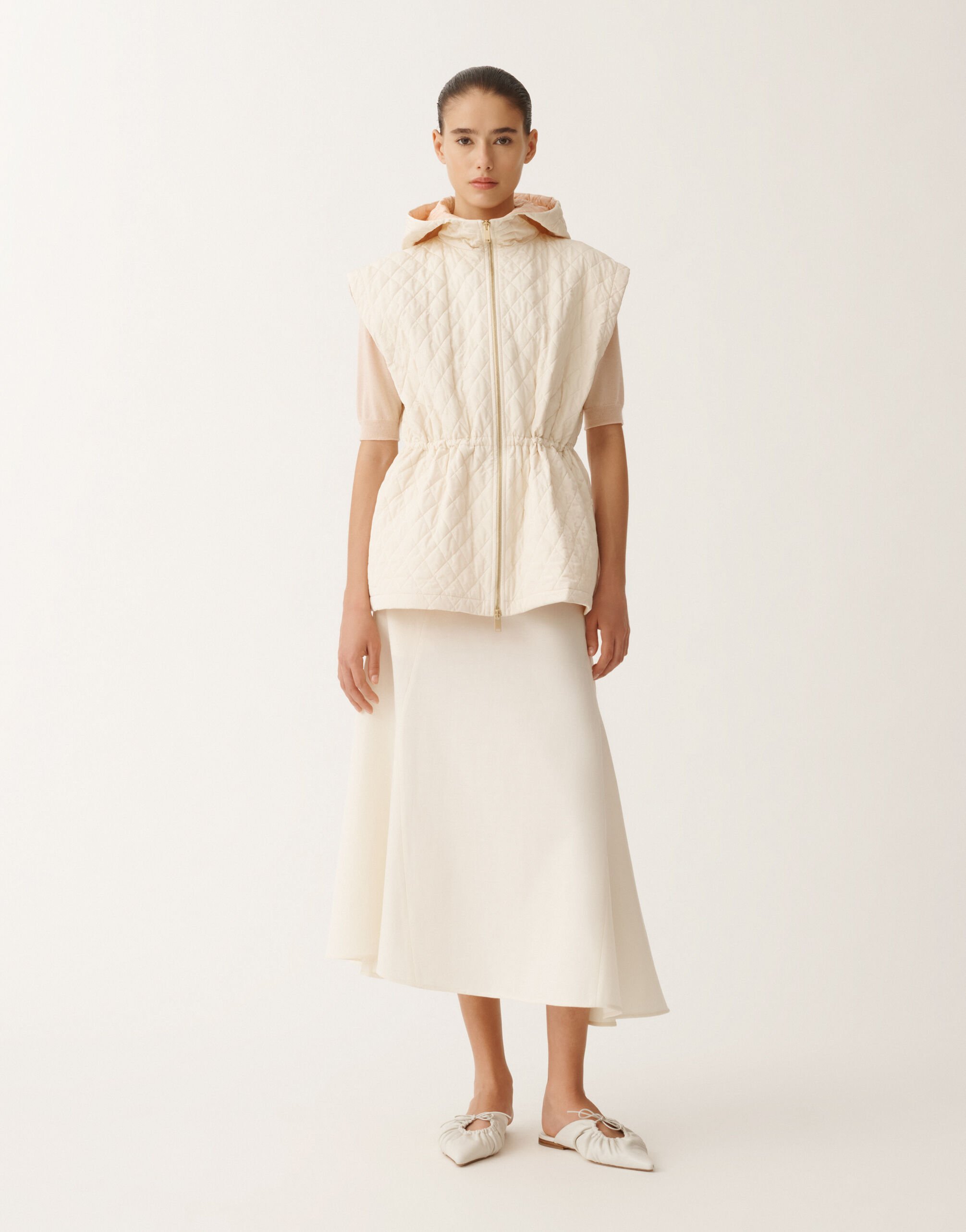 Fabiana Filippi Weste aus Funktionstaft, vanillefarben WEISS CTD265F244L2110000