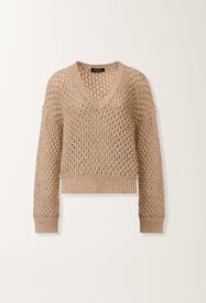 Fabiana Filippi Pullover aus Mouliné-Garn, Ahorn Beige MAD266F113L7440000