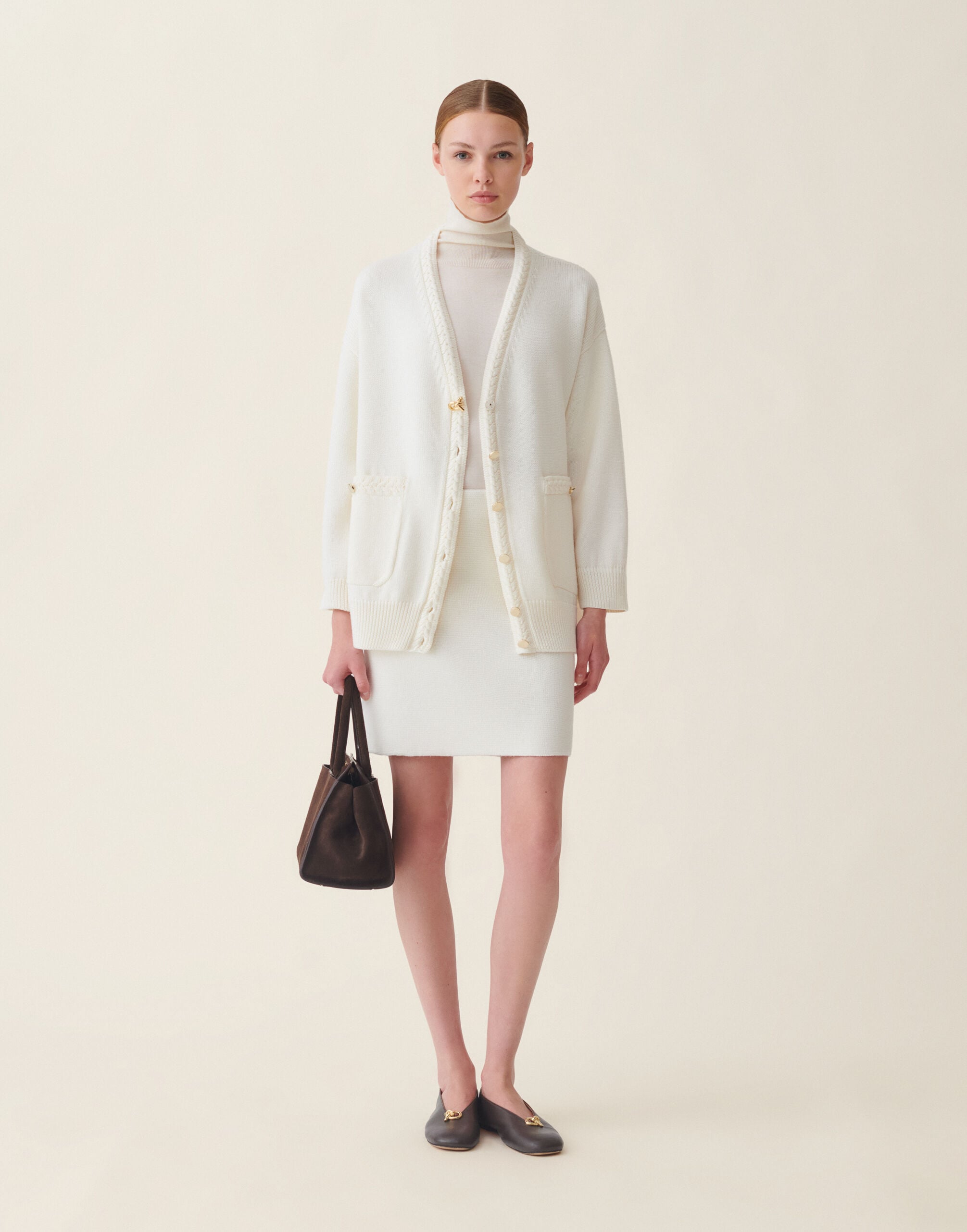 Maglia dolcevita in cashmere e seta, rafia Fabiana Filippi Maglia dolcevita in cashmere e seta, rafia Rafia MAD216F103N9070000