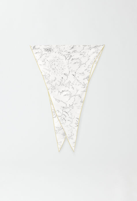 Fabiana Filippi Printed losange scarf, white and pistachio SAD274A829H1570000